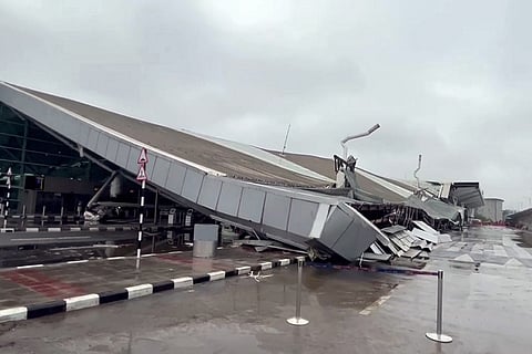 Roof collapsed at Terminal-1